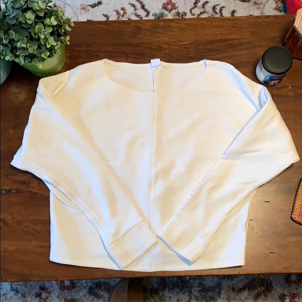 White Cropped Gap Sweater